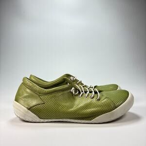 Gelato Teejay Green Perforated Leather Low Top Sneakers Shoes Women's Size EU 38